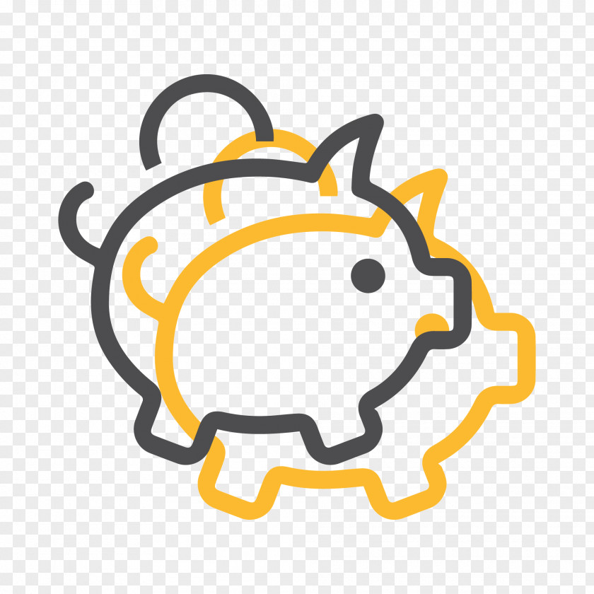 Sticker Smile Piggy Bank PNG