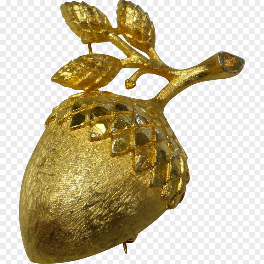 Acorn Gold Brooch Jewellery Imitation Gemstones & Rhinestones Bead PNG