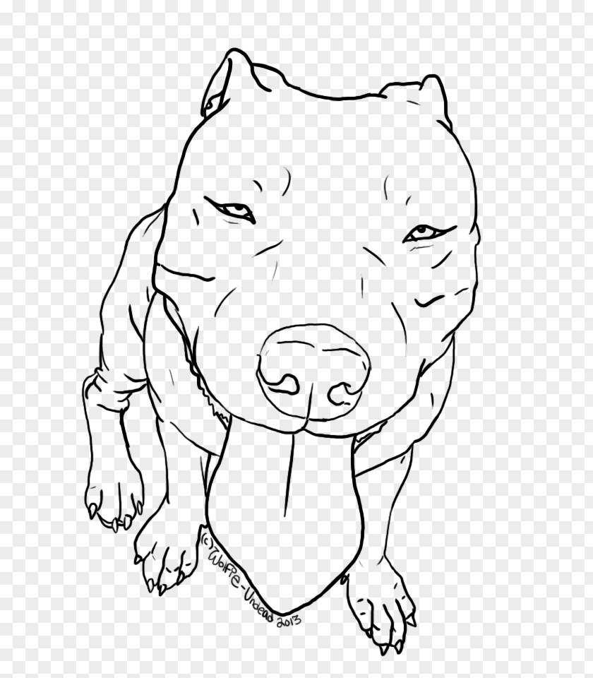 Undead American Pit Bull Terrier Bulldog Drawing Line Art PNG