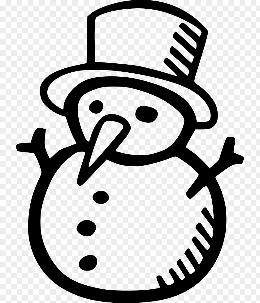 Fancy Snowman Svg Clip Art PNG