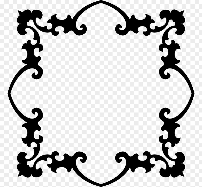 Flower Black And White Borders Frames Picture Clip Art PNG