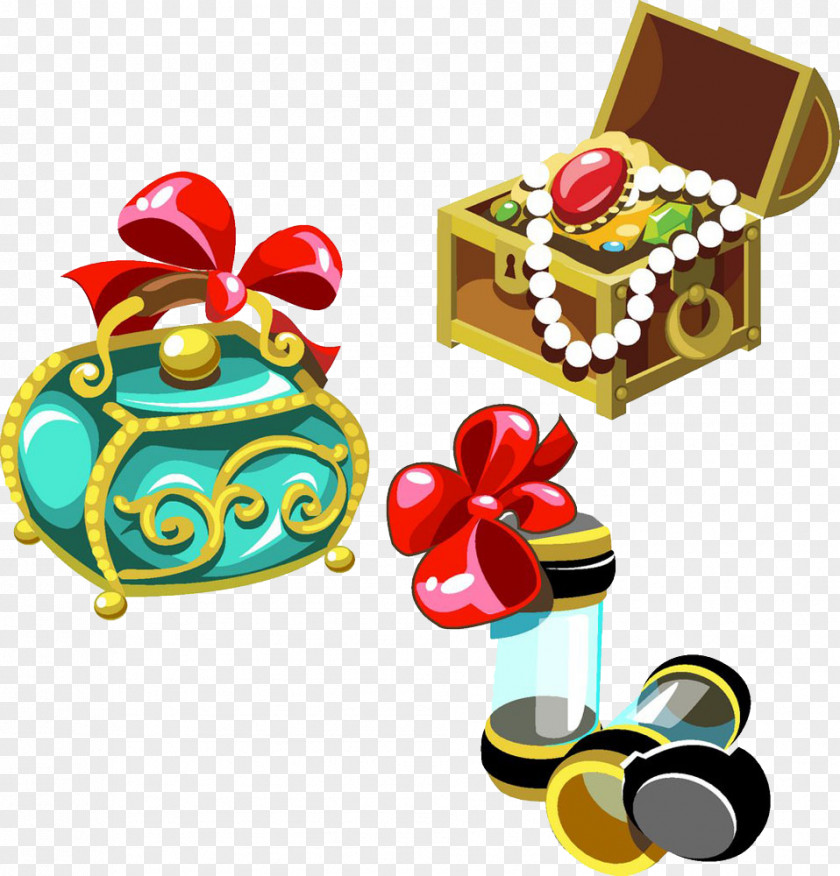 Jewelry Boxes Decorative Elements Cartoon Jewellery Illustration PNG