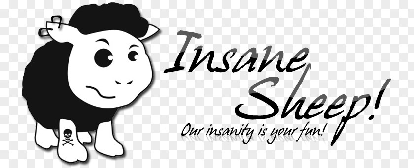 Design Logo Graphic Insane Sheep Calligraphy PNG