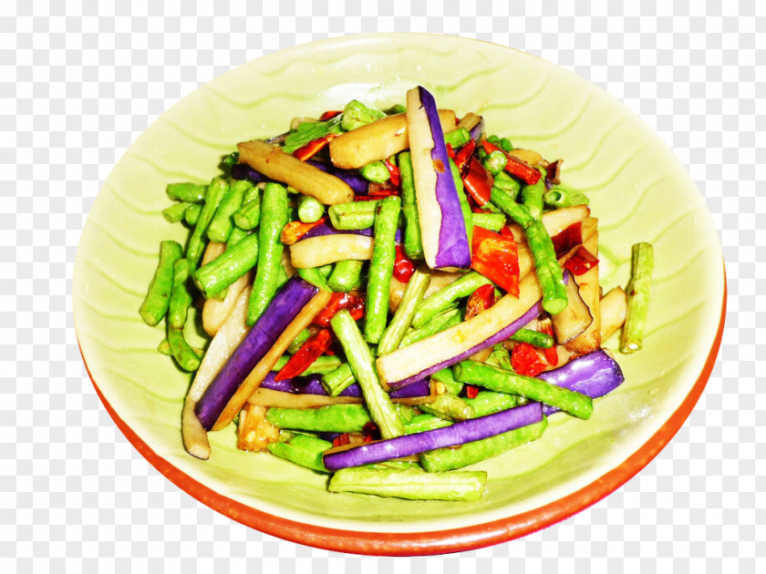 Eggplant Beans Vegetarian Cuisine Zakuski Chinese Salad PNG