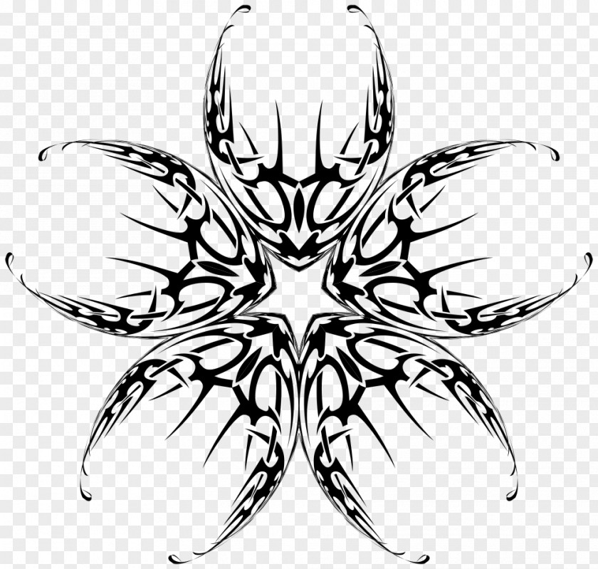 Spider Nautical Star Tattoo Clip Art PNG