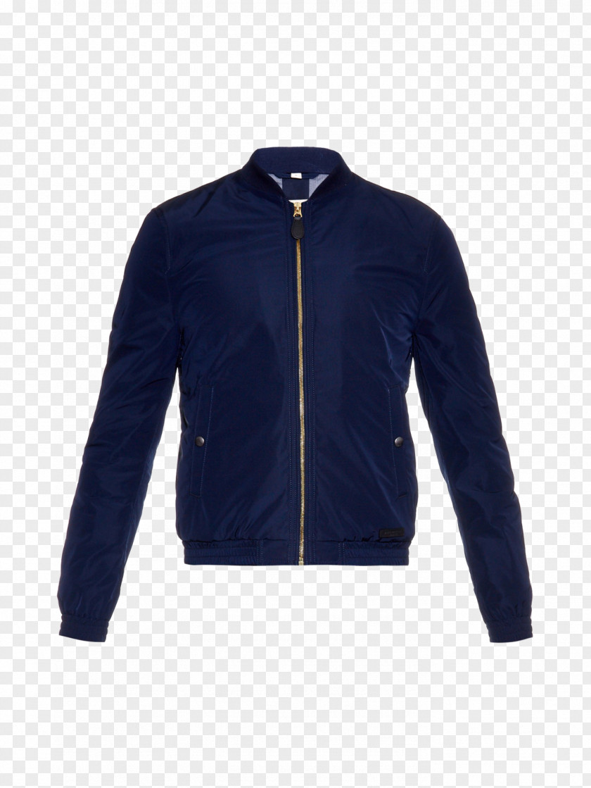 Blue Jacket With Hood Hoodie Flight Zipper Merino PNG