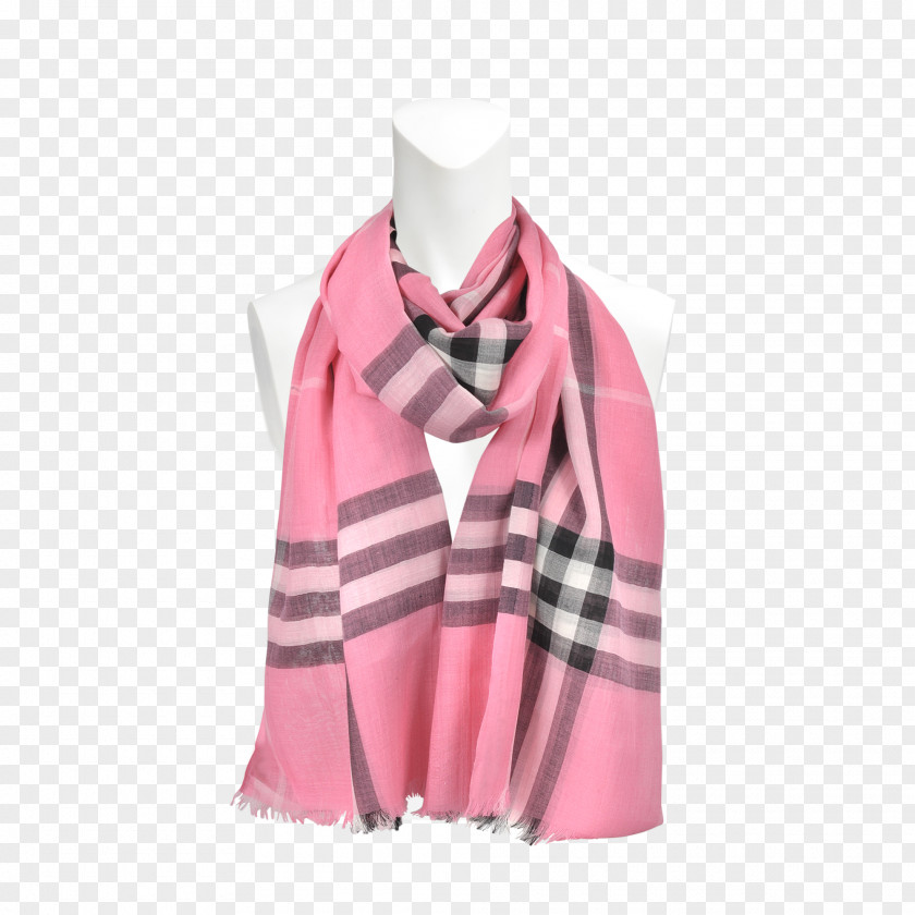 Burberry Scarf Pink Magenta Silk PNG