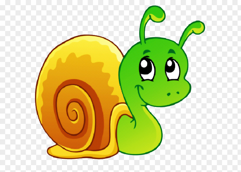 Cartoon Green Yellow Snail Snails And Slugs PNG