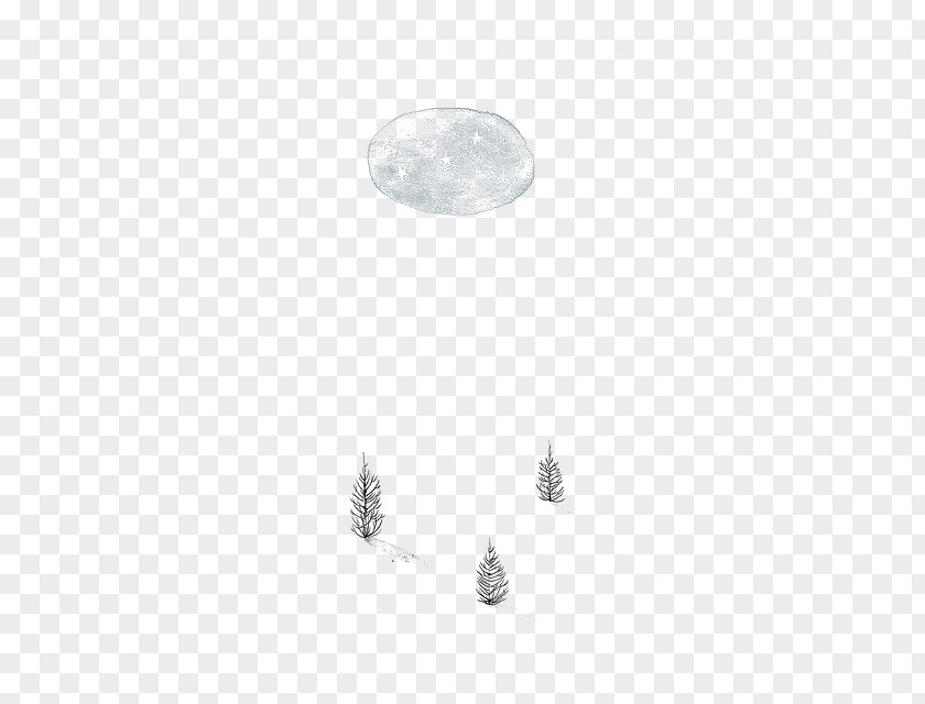 Winter Landscape White Black Pattern PNG
