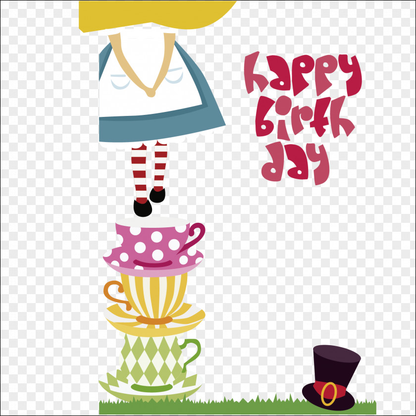 Alice Birthday Card Vector Material Wedding Invitation Greeting Postcard PNG