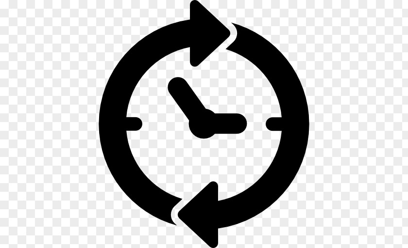 Black And White Symbol Time PNG
