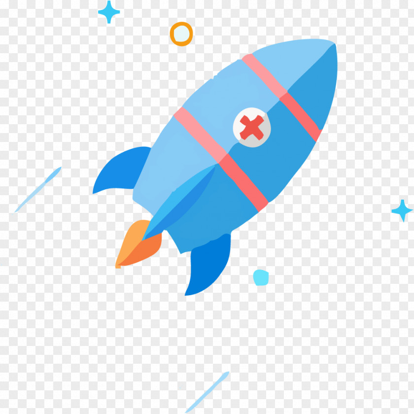 Blue Rose Rocket Computer File PNG