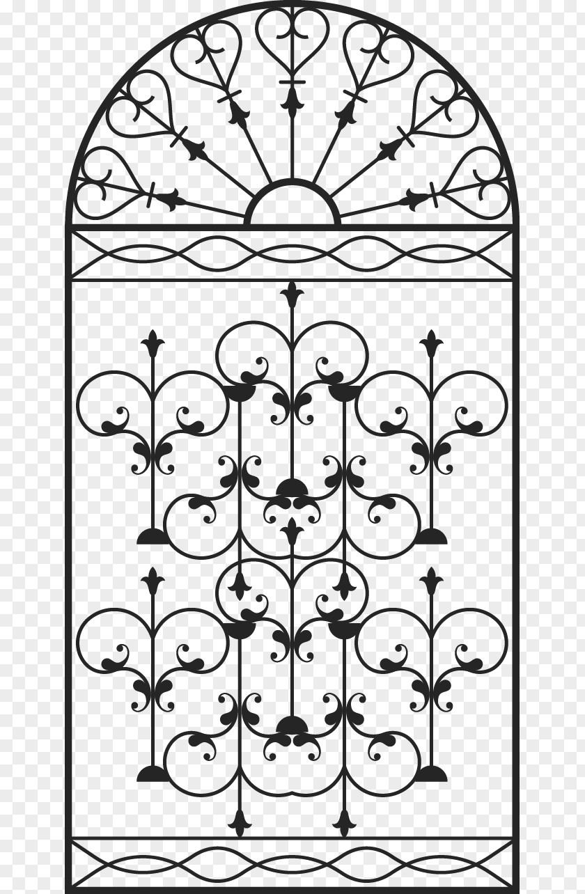 Continental Door Window Grille Gate Wrought Iron PNG