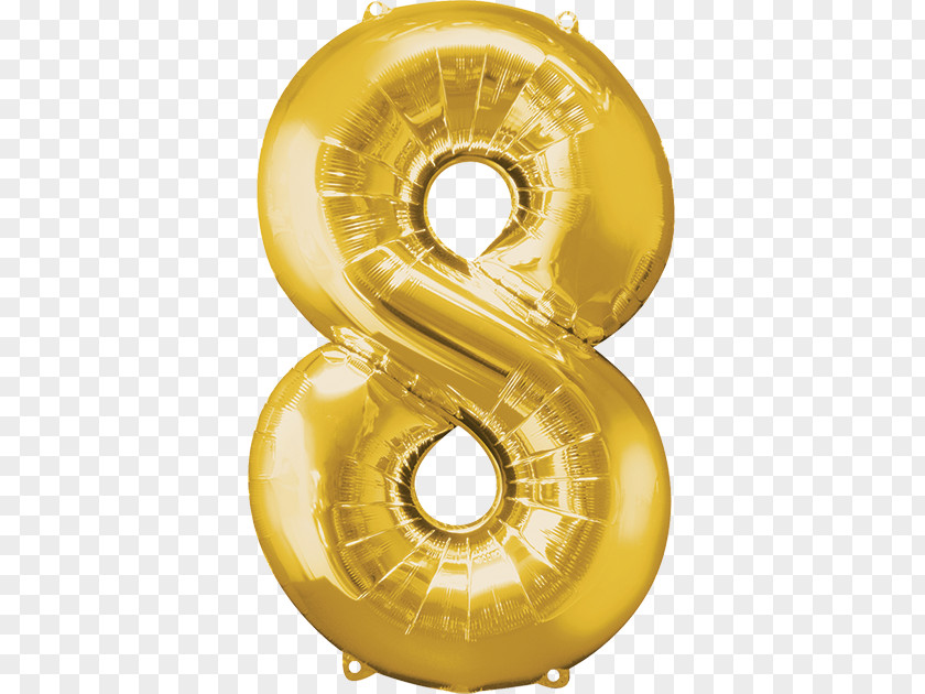 Homero Balloon Party Birthday Number Gold PNG