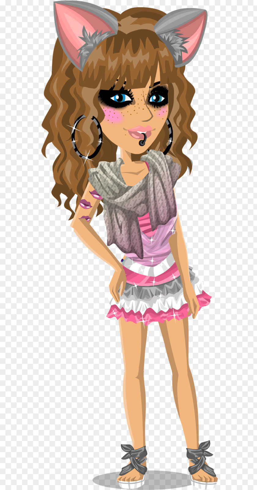 Vip卡 MovieStarPlanet Brown Hair Blog PNG