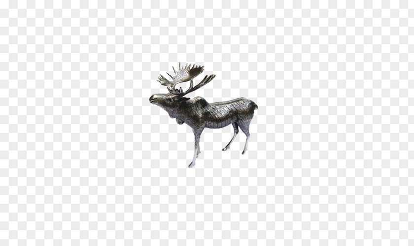 Iron Deer Ornament Reindeer Moose Antler PNG