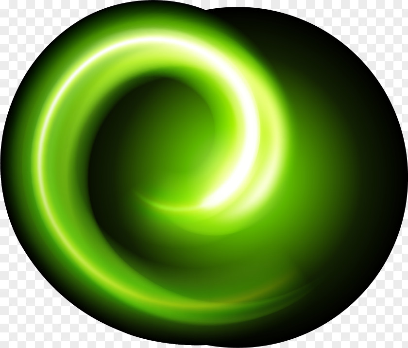 Green Spiral Light Effect Circle Wallpaper PNG