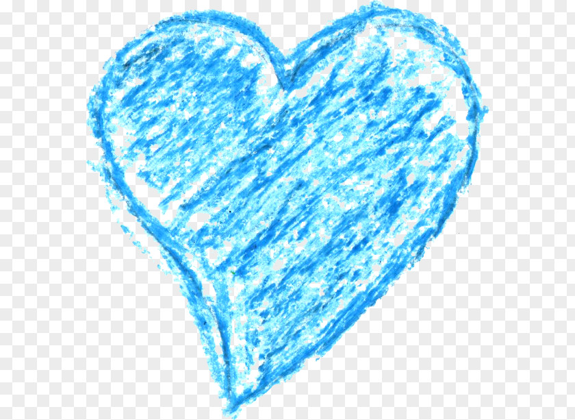 Heart Watercolor Crayon Drawing Clip Art PNG