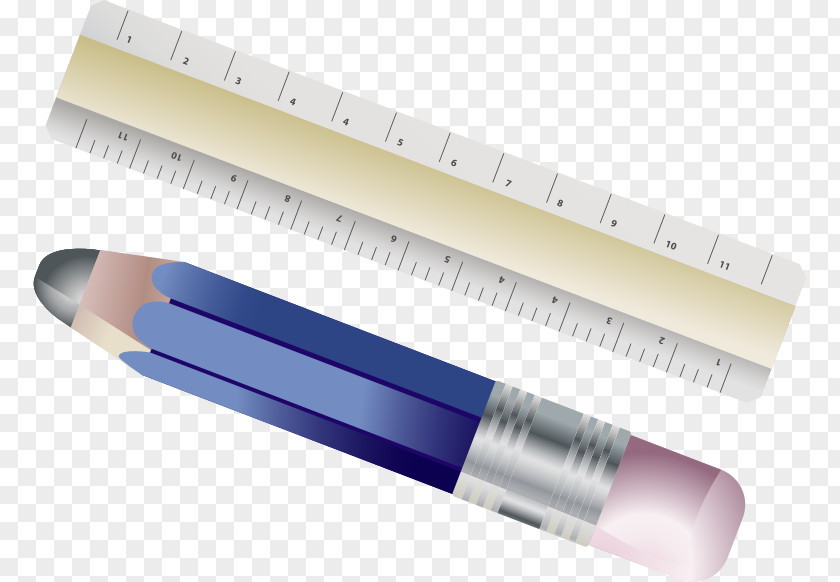 Ruler Pencil Drawing Clip Art PNG
