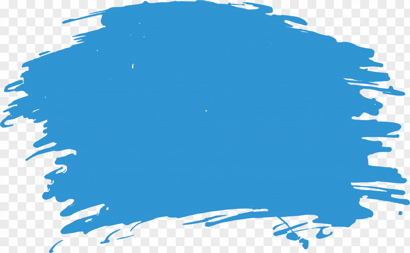 Sky Blue Watercolor Brush Painting PNG