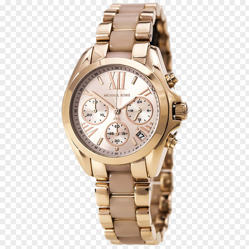 Watch Strap Michael Kors Women's Bradshaw Chronograph Jewellery Access Slim Runway Gold Bracelet Hybrid Smart PNG