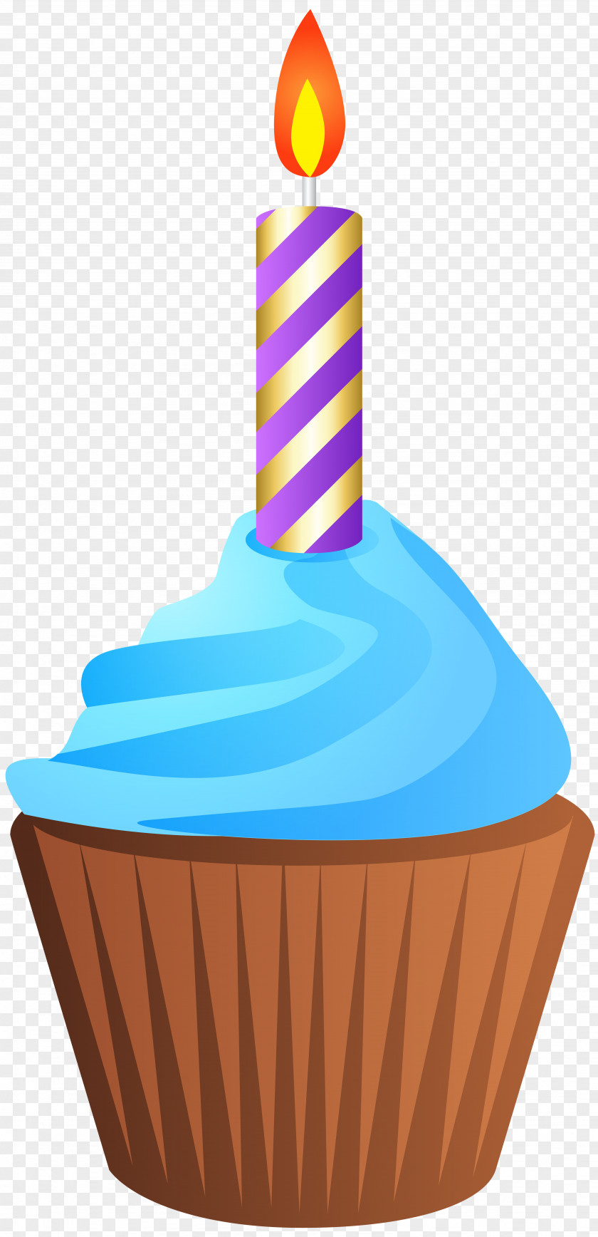 Birthday Muffin With Candle Transparent Clip Art Image Cake PNG