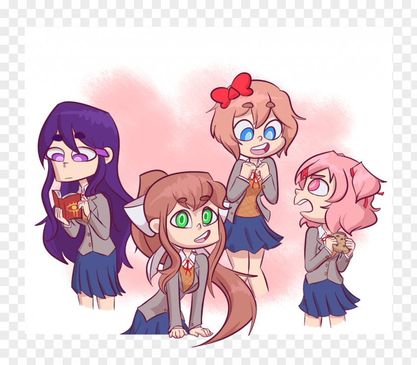 Doki Literature Club Glitch Cartoon Fan Art Club! PNG