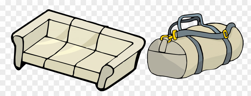 Gray Sofa Cartoon Furniture Couch PNG