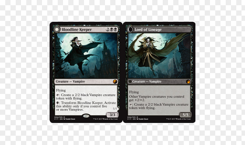Masters From The Vaults Magic: Gathering Online Bloodline Keeper Collectible Card Game Innistrad PNG