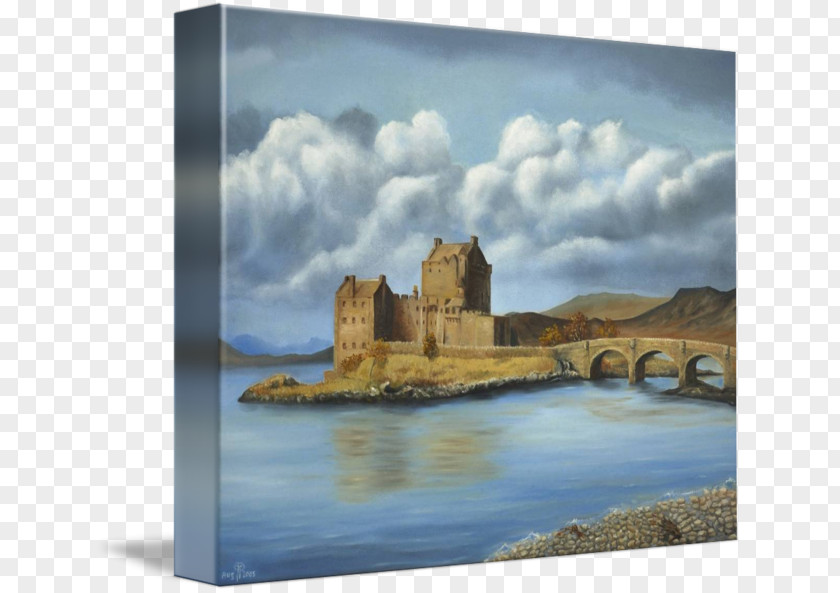 Painting Eilean Donan Castle Work Of Art Fine PNG