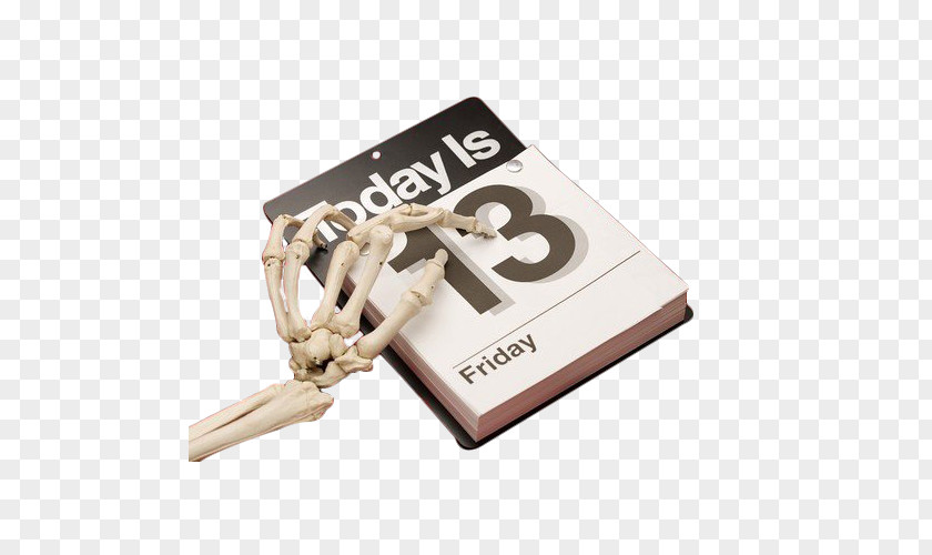 Skeleton Hand Calendar Friday The 13th Triskaidekaphobia Luck Superstition PNG