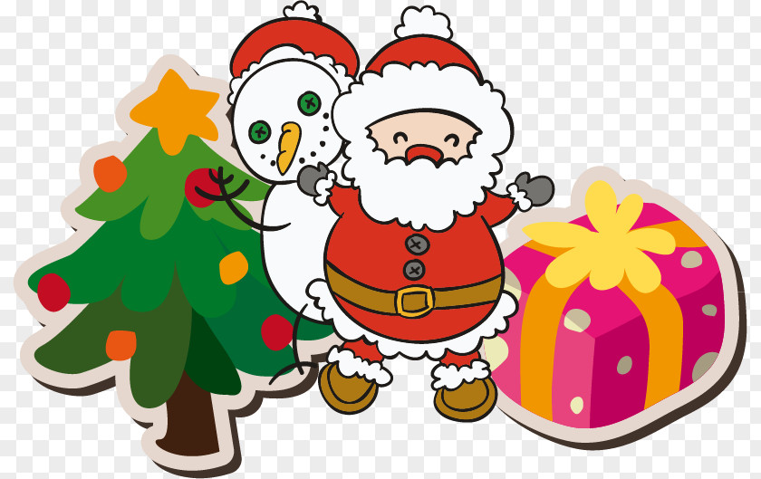 Christmas Gifts Santa Snowman Claus Tree Decoration Drawing PNG