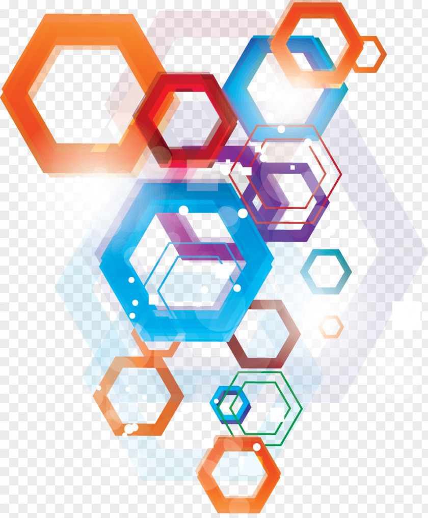 Colorful Polygonal Elements PNG