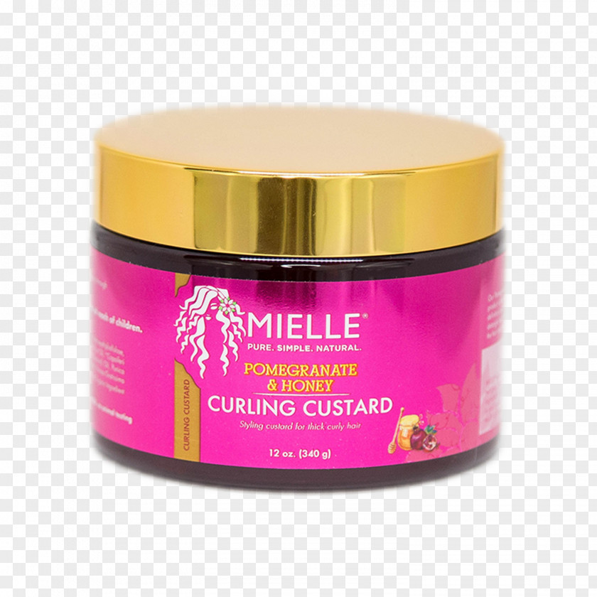 Custard Mielle Organics Pomegranate & Honey Curling Cream Mousse Leave In Conditioner PNG