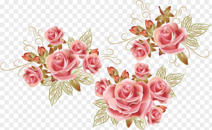 Rose Creative Flower Drawing Pattern PNG