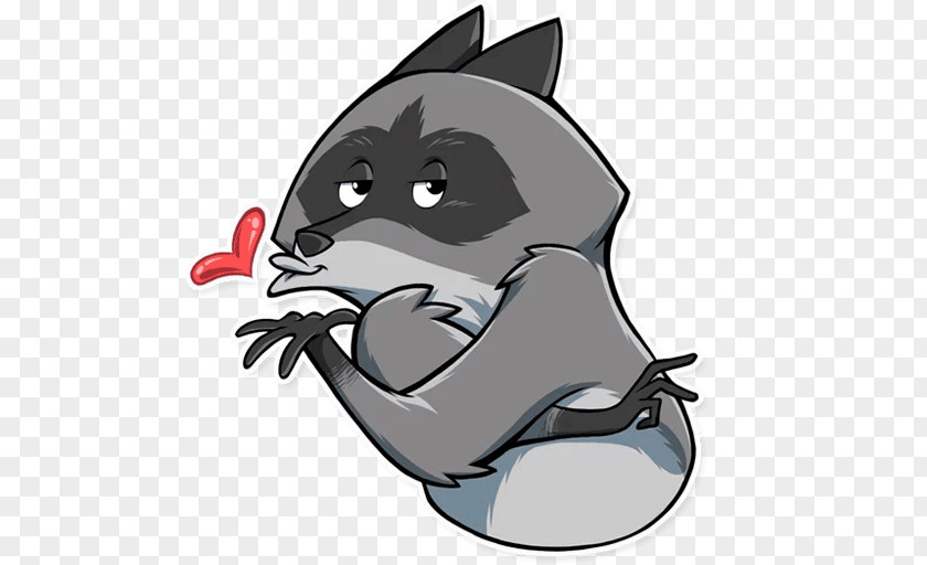 Whiskers Sticker Telegram Raccoon Dog PNG