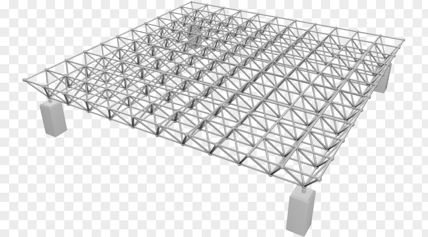 Double Layer Space Frame Structure Truss Framing Architecture PNG