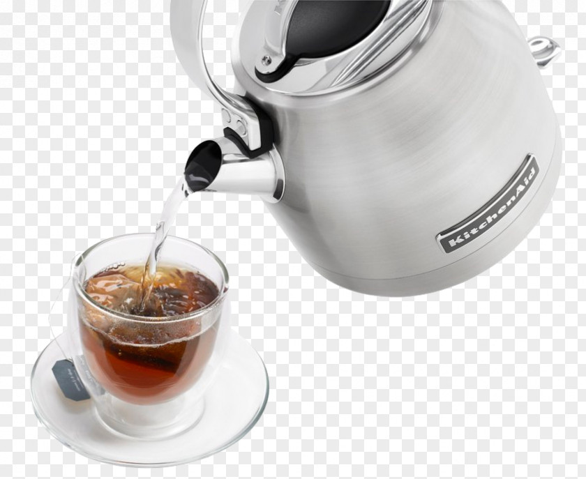 Kettle Electric Small Appliance KitchenAid Brushed Metal PNG