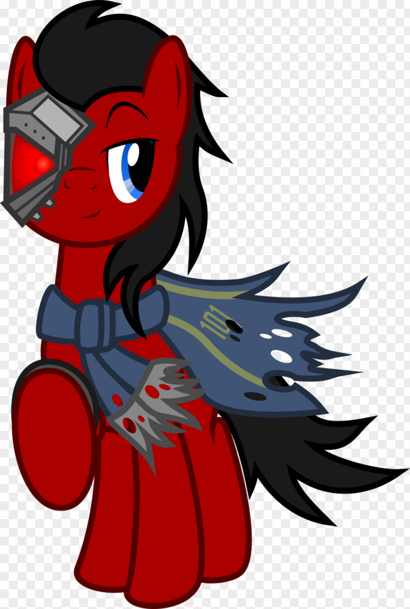 Kind-hearted Fallout: Equestria Red Eye Pony PNG