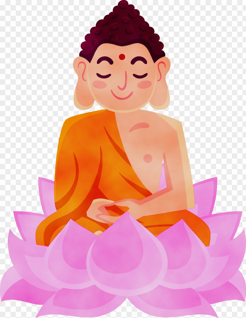 Pink Meditation Sitting Guru PNG