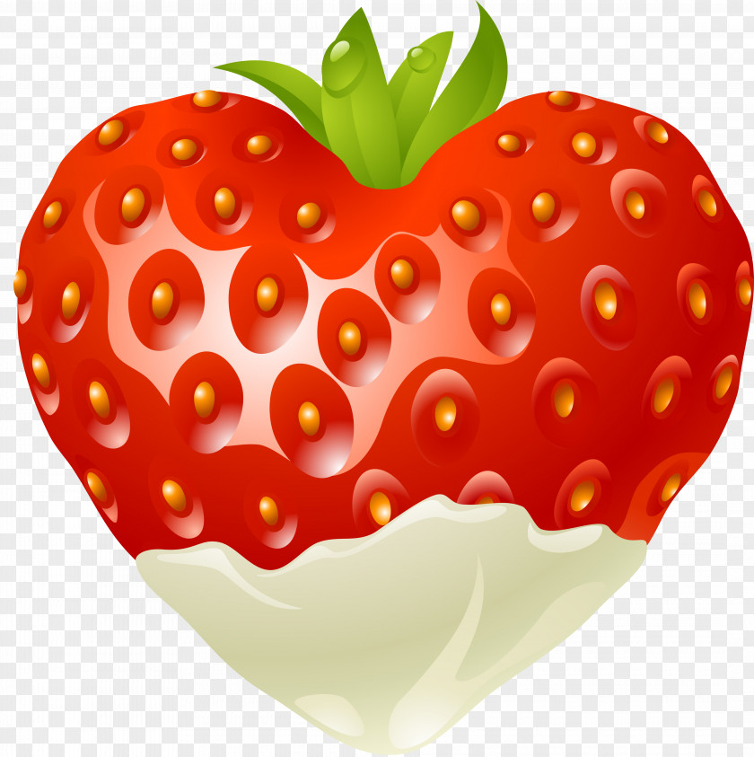 Strawberry Fruit Sticker Heart Food PNG