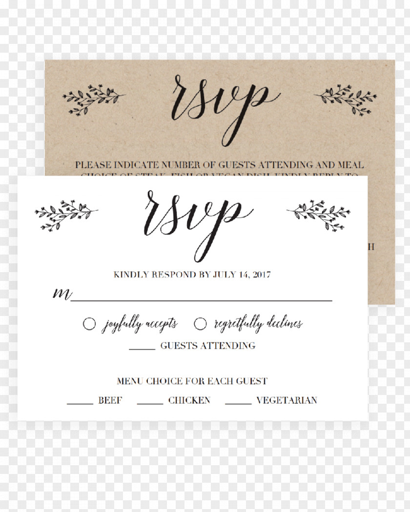 Wedding Leaf Invitation Paper RSVP Photography PNG