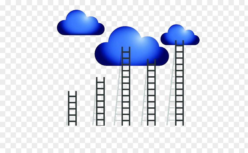 A Ladder To The Clouds Stairs Illustration PNG