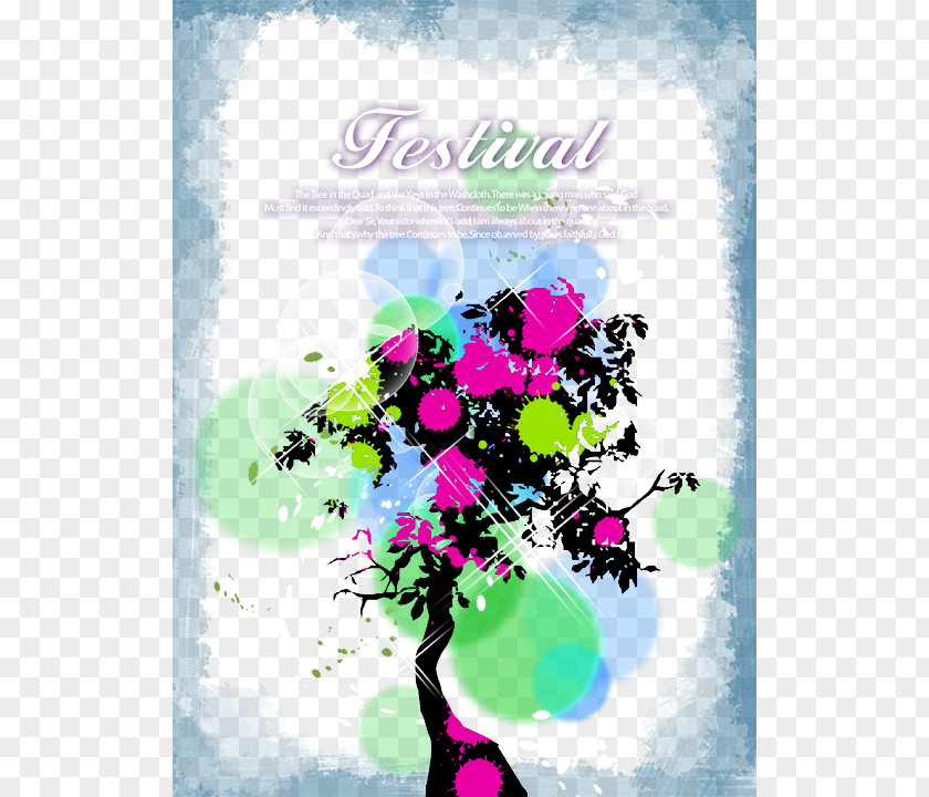 Abstract Pattern Floral Design Abstraction Poster PNG