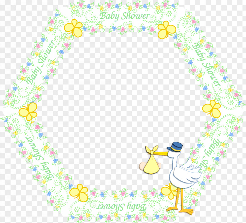 Baby Shower Circle Area Yellow Font PNG