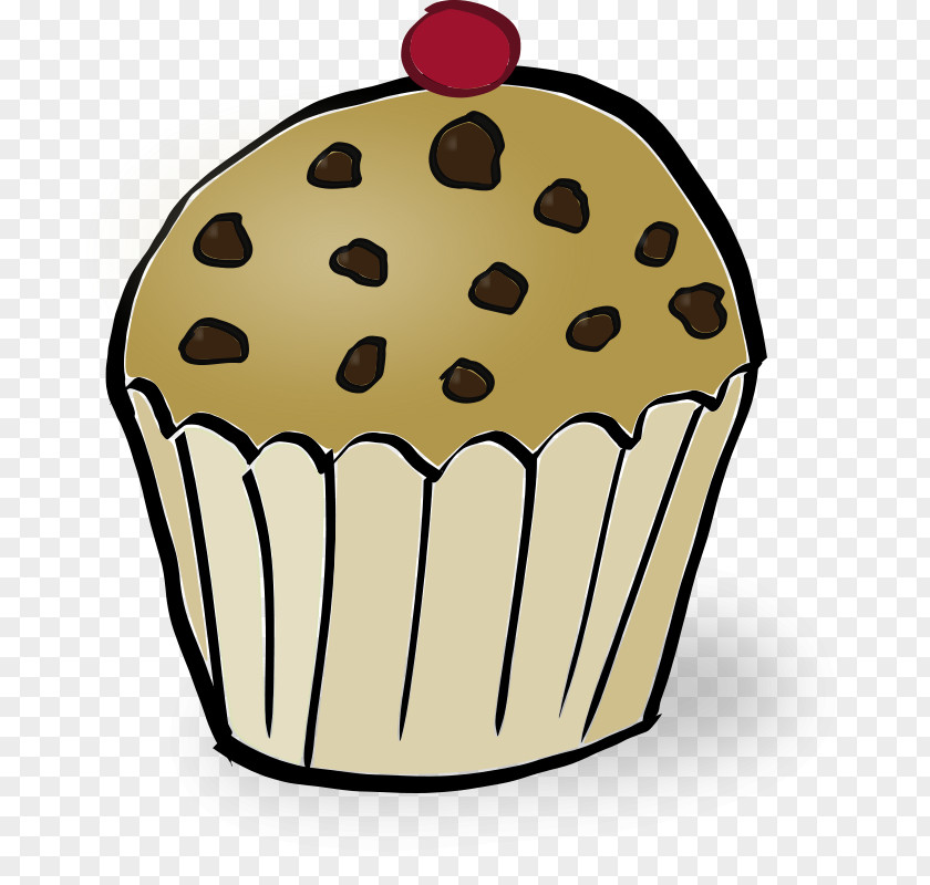 Breakfast Muffin Cupcake Chocolate Chip Clip Art PNG