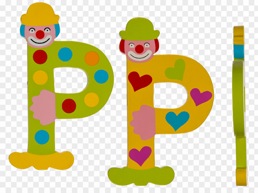 Letter P 3d Clip Art Clown Toy Line Infant PNG