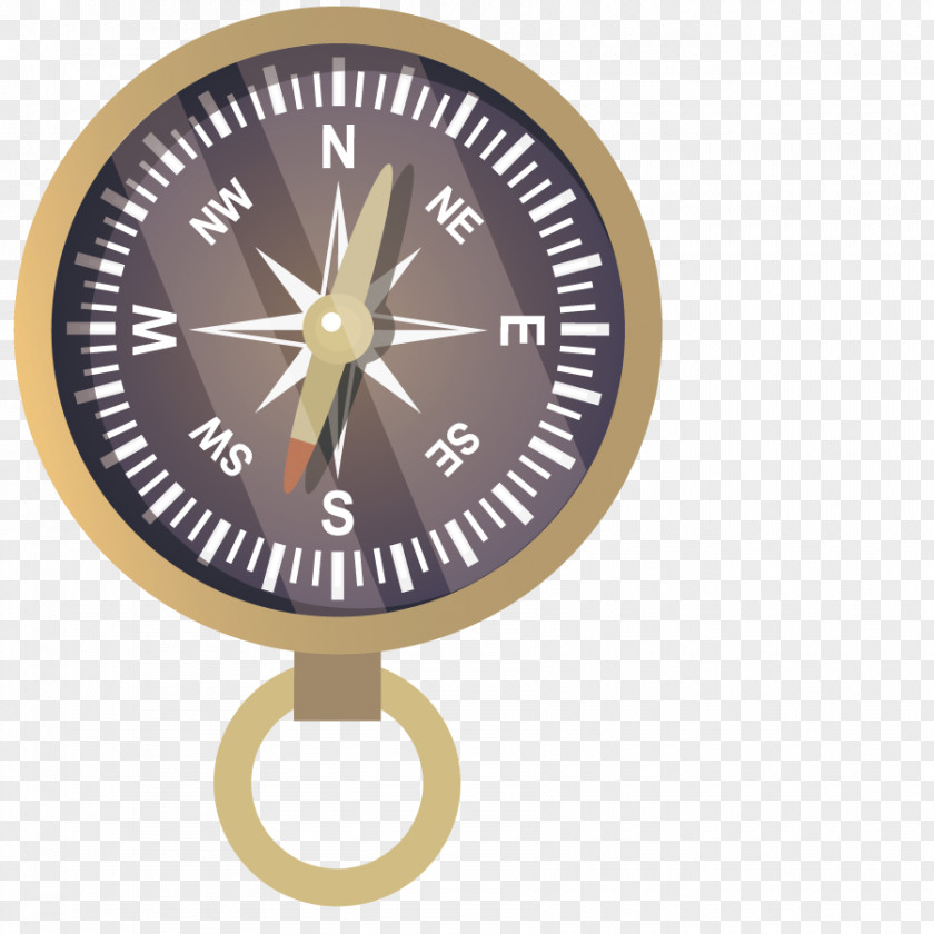 Vector Metal Compass Navigation Icon PNG