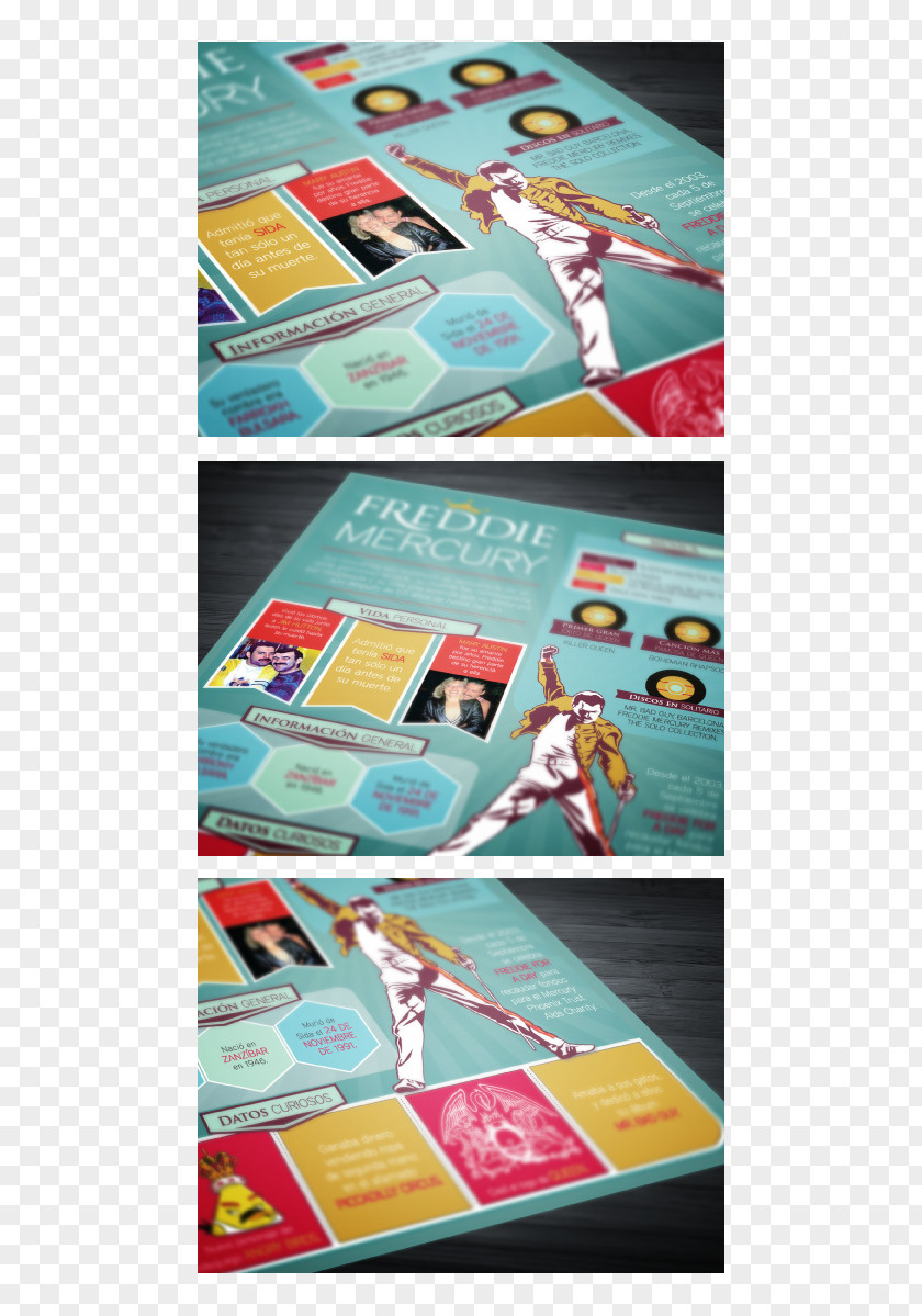 Freddie Mercury Graphic Design Brochure PNG
