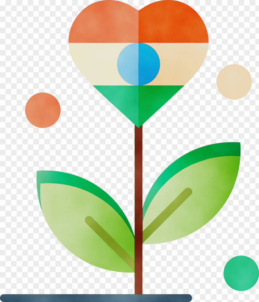 Green Leaf Plant Balloon Symbol PNG